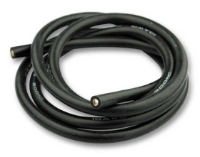 Przewód / kabel silikonowy 6,0 mm2 - czarny - 1m