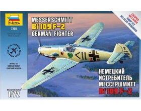 Messerschmitt Bf 109F-2 1:72 montaż bezklejowy | Zvezda 7302