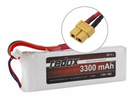 Pakiet LiPo 3300mAh 7,4V 2S 30C | REDOX