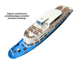 Statek wycieczkowy Goplana (kadłub z włókna szklanego) | 730mm 1:30