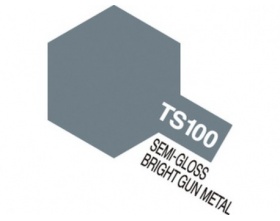 TS-100 SG Bright Gun Metal Spray 100ml | Tamiya 85100