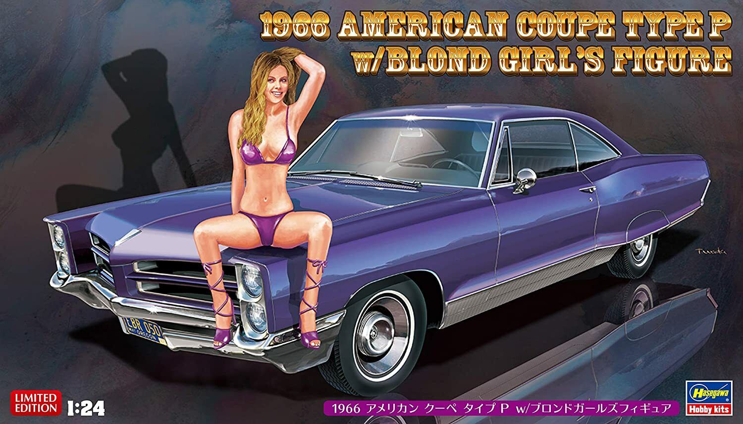 1966 American Coupe Type P with Blond Girl\'s Figure 1:24 | SP424-52224 HASEGAWA