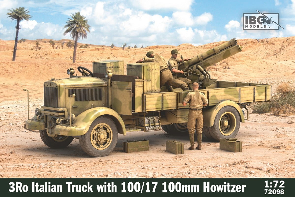 3Ro Italian Truck with 100/17 100mm Howitzer 1:72 | 72098 IBG