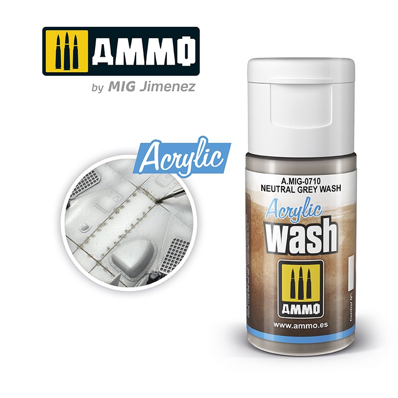 Akrylowy Wash (szary) | A.MIG-0710 AMMO