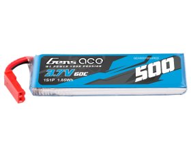 Akumulator LiPo 500mAh 3,7V 60C 1S1P JST BEC | GEA5001S60JRED GENS ACE
