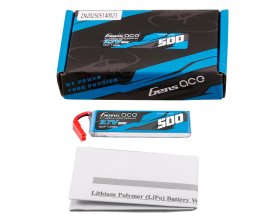 Akumulator LiPo 500mAh 3,7V 60C 1S1P JST BEC | GEA5001S60JRED GENS ACE