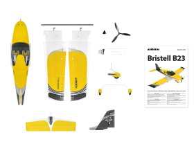 Bristell B23 1600mm ARF (żółty) | KAV02.8079 KAVAN