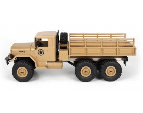 Ciężarówka wojskowa WPL B-16K KIT do złożenia (Żółta, 1:16, 6x6, 2.4G, LiPo)