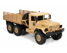Ciężarówka wojskowa WPL B-16K KIT do złożenia (Żółta, 1:16, 6x6, 2.4G, LiPo)