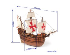 Drewniany model statku Santa Maria 1:50 | 12010 OCCRE