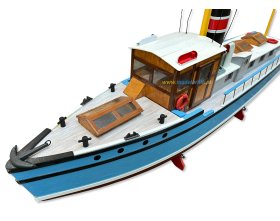 Drewniany Statek RC (870mm)