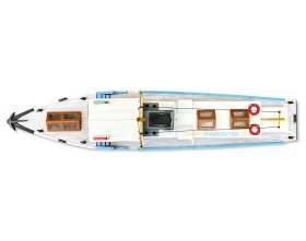 Drewniany Statek RC (870mm)