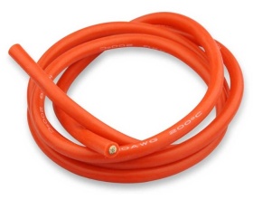 Przewód / kabel silikonowy 6,0 mm2 - czerwony - 1m
