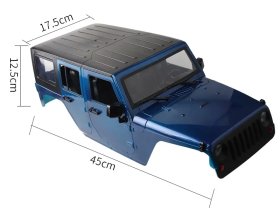 Karoseria Jeep Wrangler Cherokee Crawler Twarda 1/10 Czarna | 001176