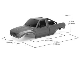 Karoseria Pickup Crawler Hard Body Twarda 1/24 Szara | KAR000362