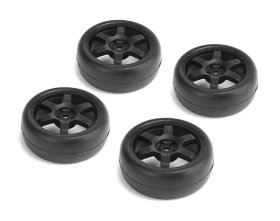 Koła 1:10 TC Slick 26mm czarne (4szt.) | NHA489 CARTEN