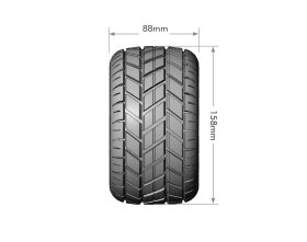 Koła 1/8 Stadium Truck Tire Sport Black (2szt.) | L-T3324B LOUISE RC
