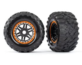 Koła Wide-Maxx All-Terrain HEX 17mm (pomarańczowe) | 8972T TRAXXAS