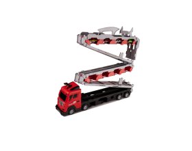 Transporter laweta ciężarówka tor samochodowy + 8 aut (~210cm)