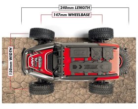 Maverick Doha 1/20 4WD Electric Truck (czerwony) | 150701 HPI