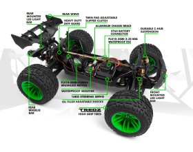 Maverick Quantum2 XT Flux Stadium Truck 4WD 1/10 (zielony) | 150408 HPI