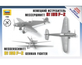Messerschmitt Bf 109F-2 1:72 montaż bezklejowy | Zvezda 7302