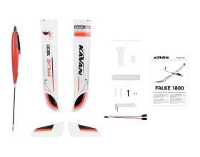 Motoszybowiec Kavan Falke 1800mm ARF Czerwony | KAV02.8088