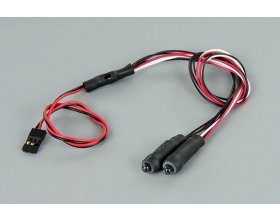 Oświetlenie samochodu LED z włącznikiem 1/10 (2x czerwone) | QS00027