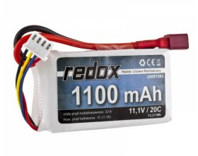 Pakiet LiPo 1100mAh 3S 11,1V 20C | REDOX