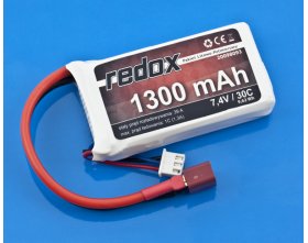 Pakiet LiPo 1300mAh 2S 7,4V 30C | REDOX