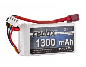 Pakiet LiPo 1300mAh 3S 11,1V 20C | REDOX