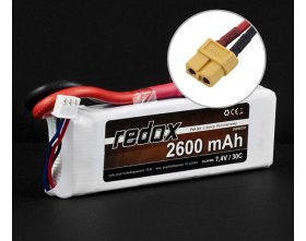 Pakiet LiPo 2600mAh 2S 7,4V 30C | REDOX
