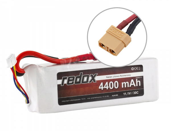 Pakiet LiPo 4400mAh 11,1V 3S 30C | REDOX