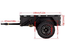 Przyczepa Metalowa 1/18 TRX-4M K10 CNC Czarna