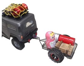 Przyczepa Metalowa D90 TRX4 SCX10 1/10 Car Frame Metal Trailer Rock Crawler Truck