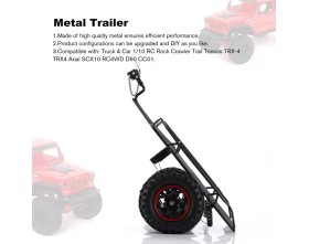 Przyczepa Metalowa D90 TRX4 SCX10 1/10 Car Frame Metal Trailer Rock Crawler Truck