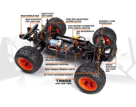 Maverick Quantum2 MT Monster Truck szczotkowy 4WD 1:10 (pomarańczowy) | 150401 HPI