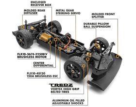 QuantumR Flux Race Truck 4WD 4S 1/8 (szary) | 150351 HPI
