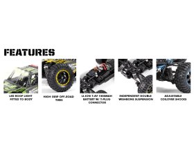 Samochód BlackZon Smyter DB Desert Buggy 1/12 4WD Żółty | 540227 HPI