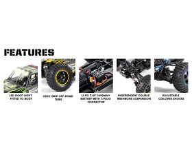 Samochód BlackZon Smyter DB Turbo Desert Buggy 1/12 4WD Żółty | 540257 HPI