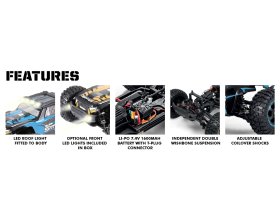 Samochód BlackZon Smyter DT Turbo Desert Truck 1/12 4WD Niebieski | 540254 HPI