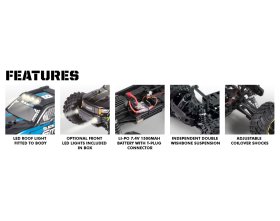 Samochód BlackZon Smyter MT Monster Truck 1/12 4WD Żółty | 540225 HPI