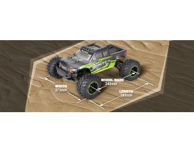 Samochód BlackZon Smyter MT Monster Truck 1/12 4WD Żółty | 540225 HPI