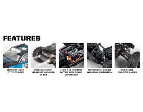 Samochód BlackZon Smyter MT Turbo Monster Truck 1/12 4WD Żółty | 540253 HPI