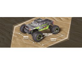 Samochód BlackZon Smyter MT Turbo Monster Truck 1/12 4WD Żółty | 540253 HPI