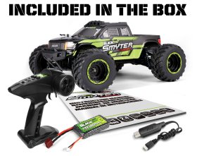 Samochód BlackZon Smyter MT Turbo Monster Truck 1/12 4WD Żółty | 540253 HPI