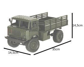 Samochód zdalnie sterowany Ciężarówka Wojskowa Off-Road USSR Military Truck 4WD 1/16 RTR