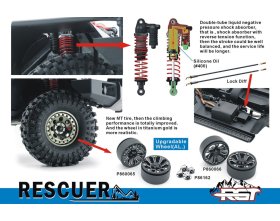 Samochód Zdalnie Sterowany Rescuer Crawler Szary 1/10 | RGT-EX86190-3 RGT