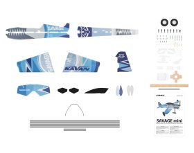 Samolot Akrobacyjny Kavan Savage Mini KIT Niebieski | KAV02.8027