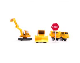 Samolot transportowy + 3 auta maszyny budowlane